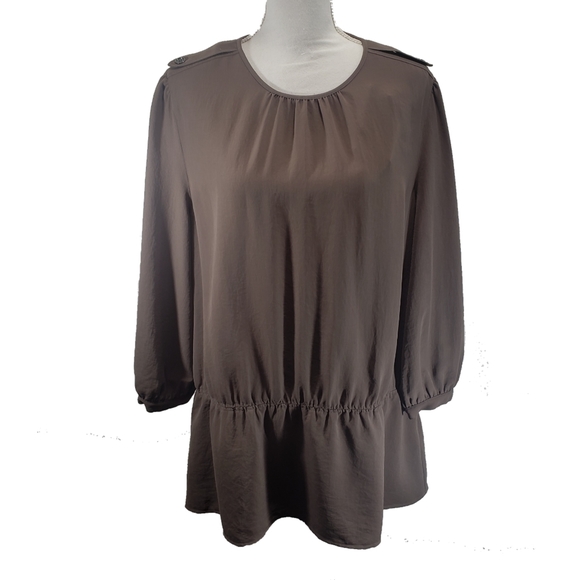 Burberry Tops - NEW Burberry Blouse Top Sz X-Large Mole Grey Taupe